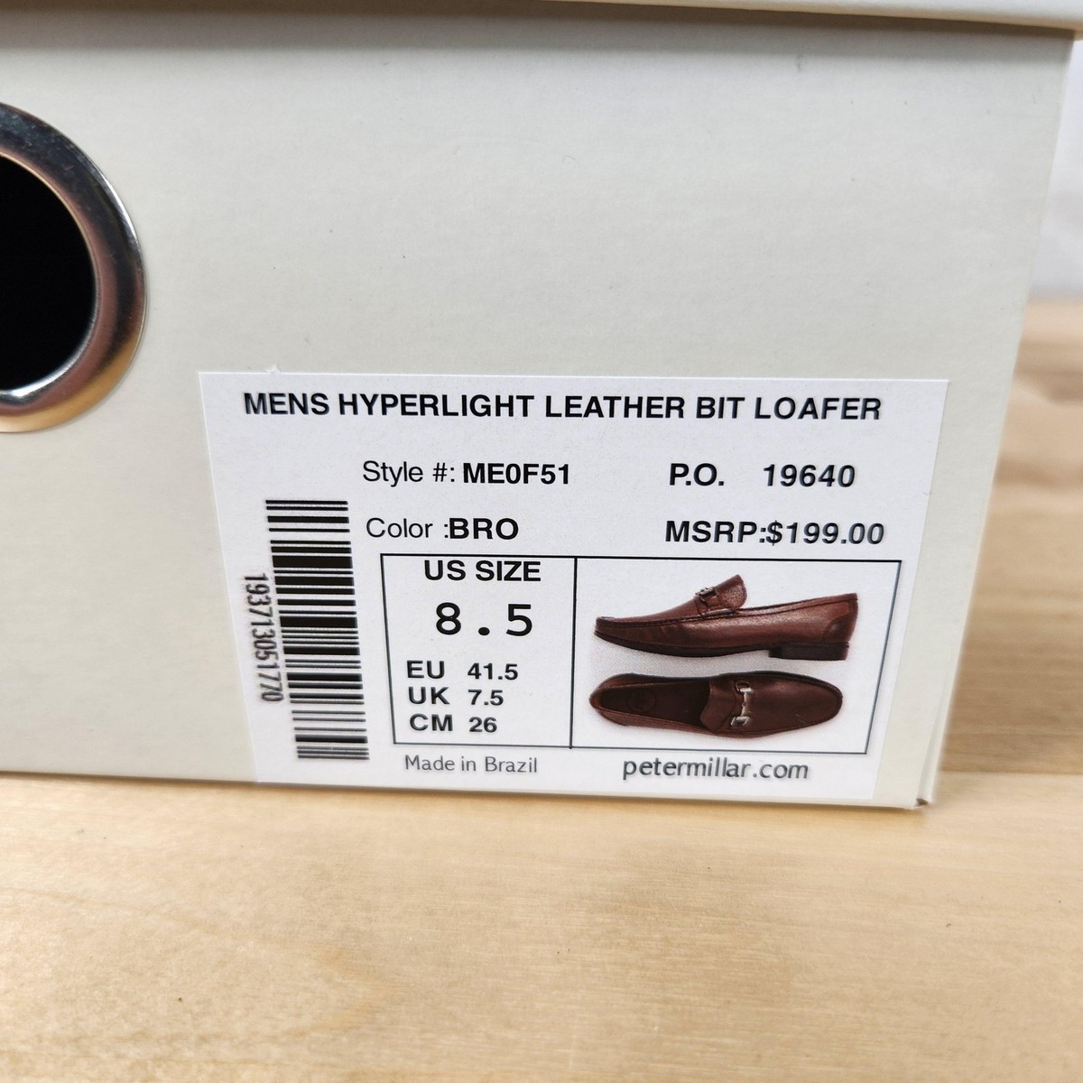 Peter Millar Crown Leather Bit Loafer Shoes Mens 8.5 Brown  display picture 1