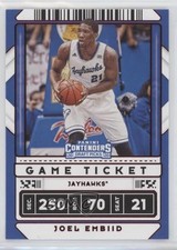 2020 Panini Contenders Draft Picks Variation Game Ticket Red Joel Embiid #15 wk1