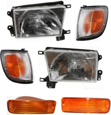 4RUNNER 96-97 HEAD LAMP RH AND LH with Bulbs 6-pc Kit Corner Light Turn Signal