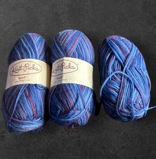 Knit Picks Stroll Fingering  Blue Violet Multi Lot Of 3 Lot#56097