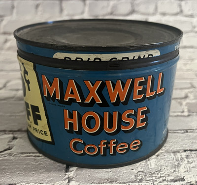 Vintage Maxwell House Coffee Keywind Coffee Tin w/ Lid (Empty) 5 Cents Off