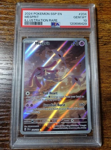 Mesprit 204/191 PSA 10 Illustration Rare Surging Sparks Pokemon Card