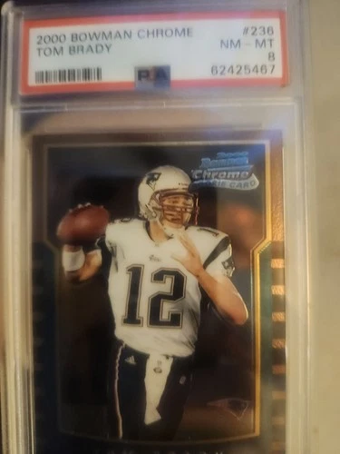 2000 Bowman Chrome Tom Brady #236 Rookie RC PSA 8 NM-MT Patriots