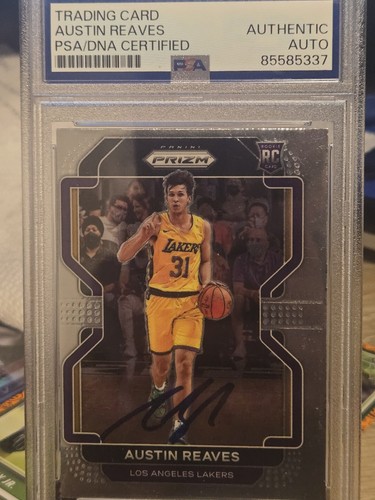 2021-22 Panini Prizm Basketball Austin Reaves #165 Rookie PSA/DNA Auto