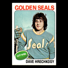 Dave Hrechkosy Rookie #156 1975 Topps California Golden Seals Hockey Card NHL EX