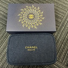 NEW CHANEL Christmas Coffret 2025 Pouch Navy / Limited Holiday Pouch