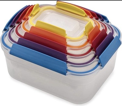 Joseph Joseph Nest Lock 10 Piece Food Storage Set Airtight Leakproof Multi Color