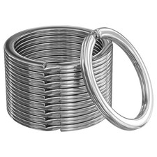Heavy Duty Key Rings  Dog Tag Rings 30mm   10 Pack Nickel-Plated Iron Split ...