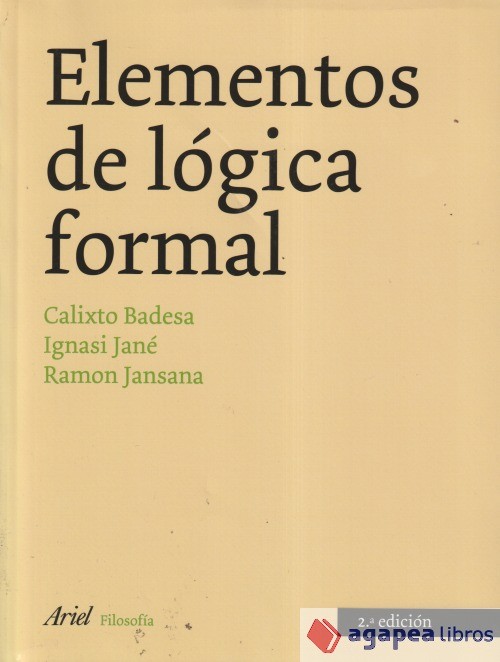 Elementos de lógica formal. NUEVO. ENVÍO URGENTE (Librería Agapea)