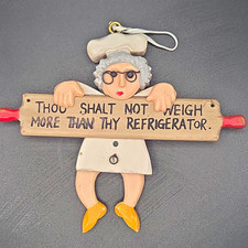 Wood Chef Kitchen Hanging Ornament Magnet  Th...