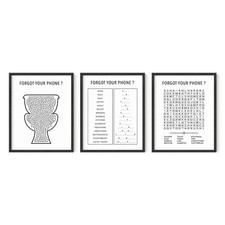 Funny Bathroom Decor Wall Art  Set of 3 Signs and Prints for Bathrooms  Toi...