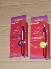 2 X Colgate Max White Overnight Teeth Whitening Serum  Teeth Whitening Pen 2.5ML