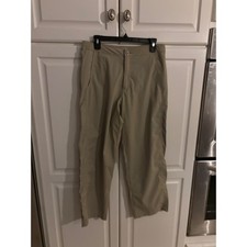 Royal Robbins Womens Tan Hiking Travel Pants Stretch Straight Leg Size 10