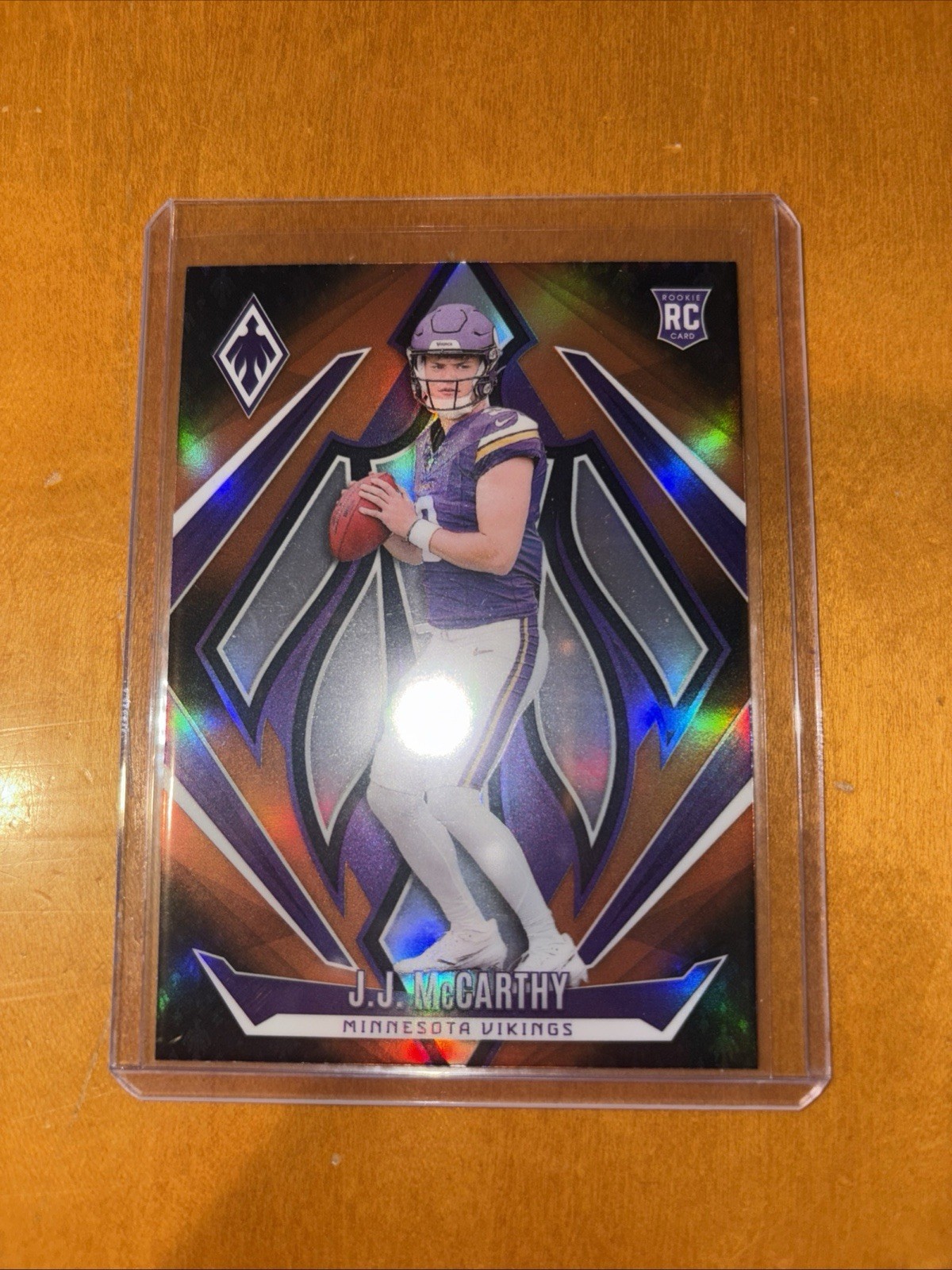 2024 Panini Phoenix #185 J.J. McCarthy Orange Fade Prizm