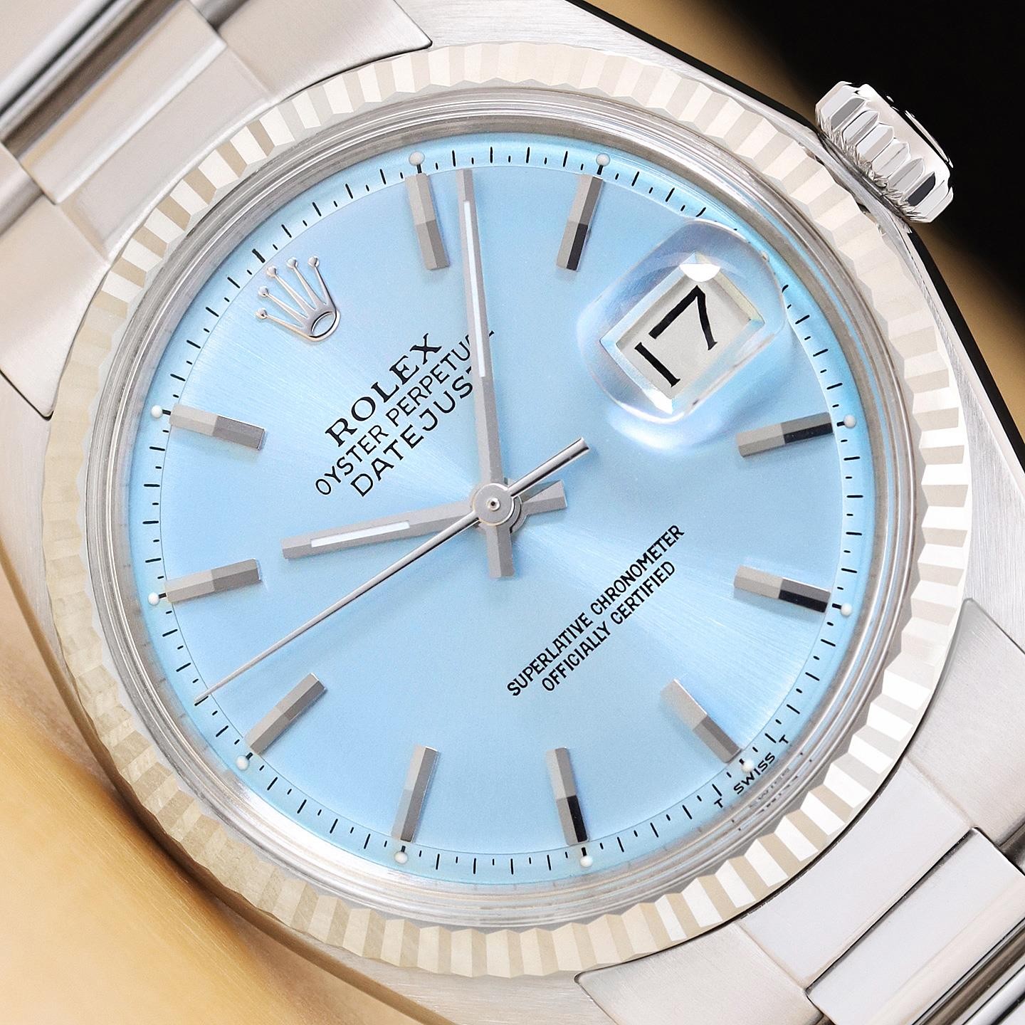 ROLEX DATEJUST 1601 18K GOLD BEZEL
