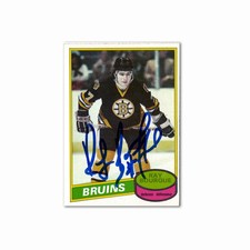 Ray Bourque Autographed Rookie Card Topps #140 Boston Bruins Hockey Card. rookie card picture