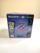 Sony Micro Floppy Disk 25 Pack 3.5" 2HD Brand New Old Stock Sealed