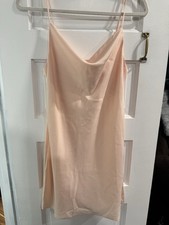 Urban Outfitters Peach Full Slip Dress S Polyester Adjustable Strap