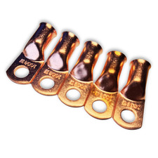 5x 2/0 Gauge 3/8" Hole OFC Copper Ring Terminal 00 GA Lug Battery Connector