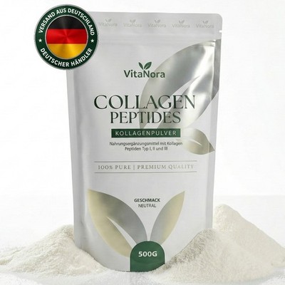 Kollagen Pulver 500g Bioaktiv Collagen Peptide Typ 1 2 3 für Haut Haare Nägel