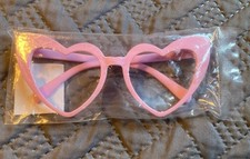 Pink Lens free Heart Fashion Glasses