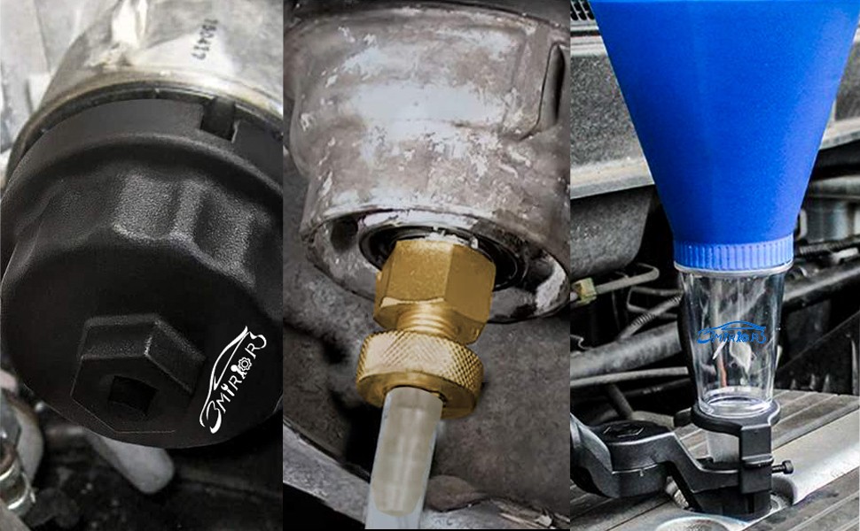 Oil Filter Wrench, Drain Tool & Funnel Bundle 5620-31060 For Toyota Camry Lexus