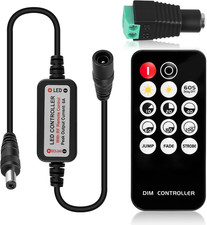 Remote LED Controller Single Color for SMD COB LED Strip Light DC5-24V Dimmer Sw