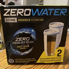 Zero Water 5 Stage Advanced Filtration 2 Pack Replacement Water Filters ZR-017