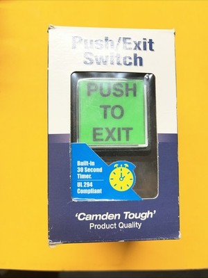 Camden CM-30EE Push To Exit Switch LED Illuminated Timer Green BK06
