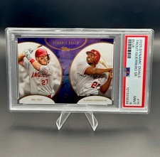 Topps 2025 Dynamic Duals Mike Trout Vladimir Guerrero Sr. Blue #15 /25 PSA 9
