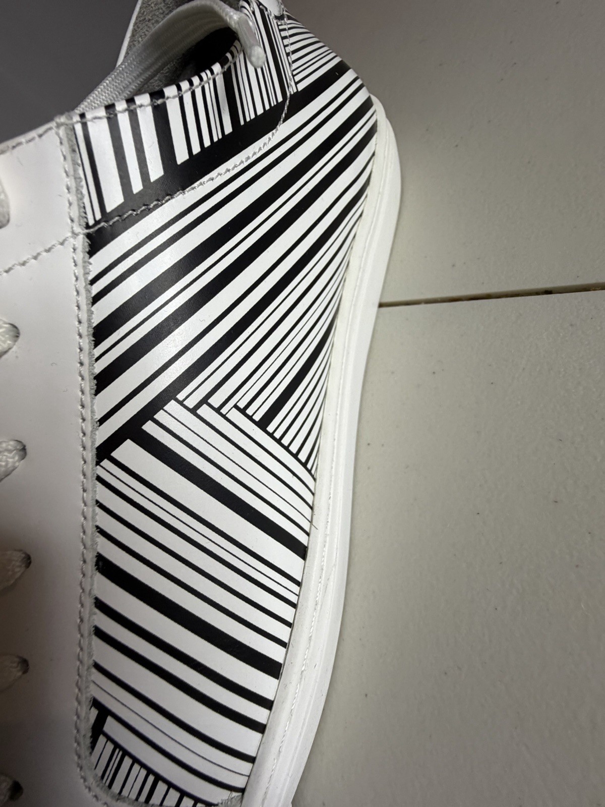 Kenneth Cole New York Men’s White Leather Sneakers Size 8.5 Clean No Box