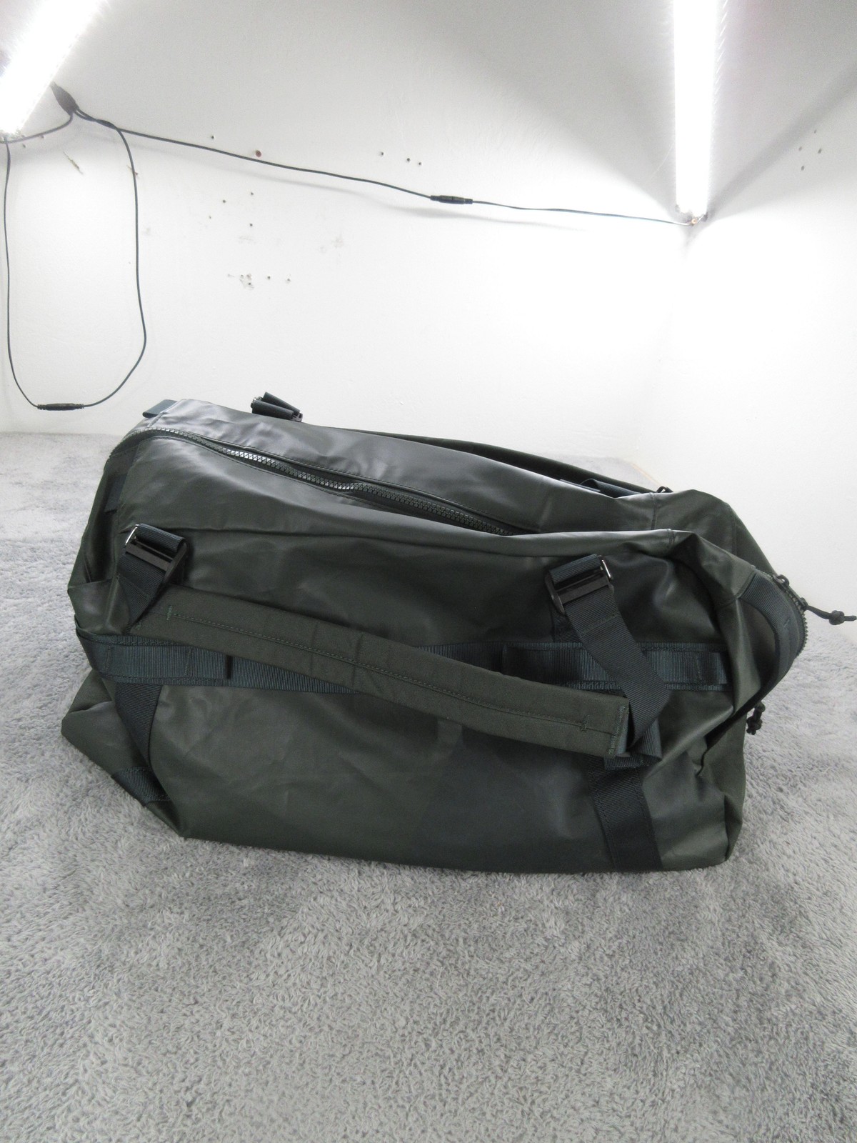Away Green Duffel Bag 26" Backpack Straps Travel Water Resis