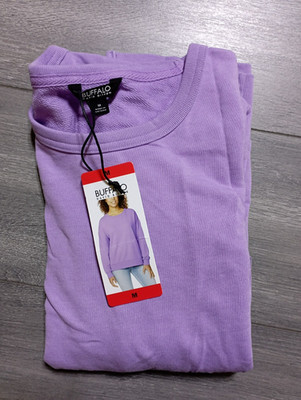Buffalo David Bitton Soft French Terry Sweatshirt Womens Medium Lavender