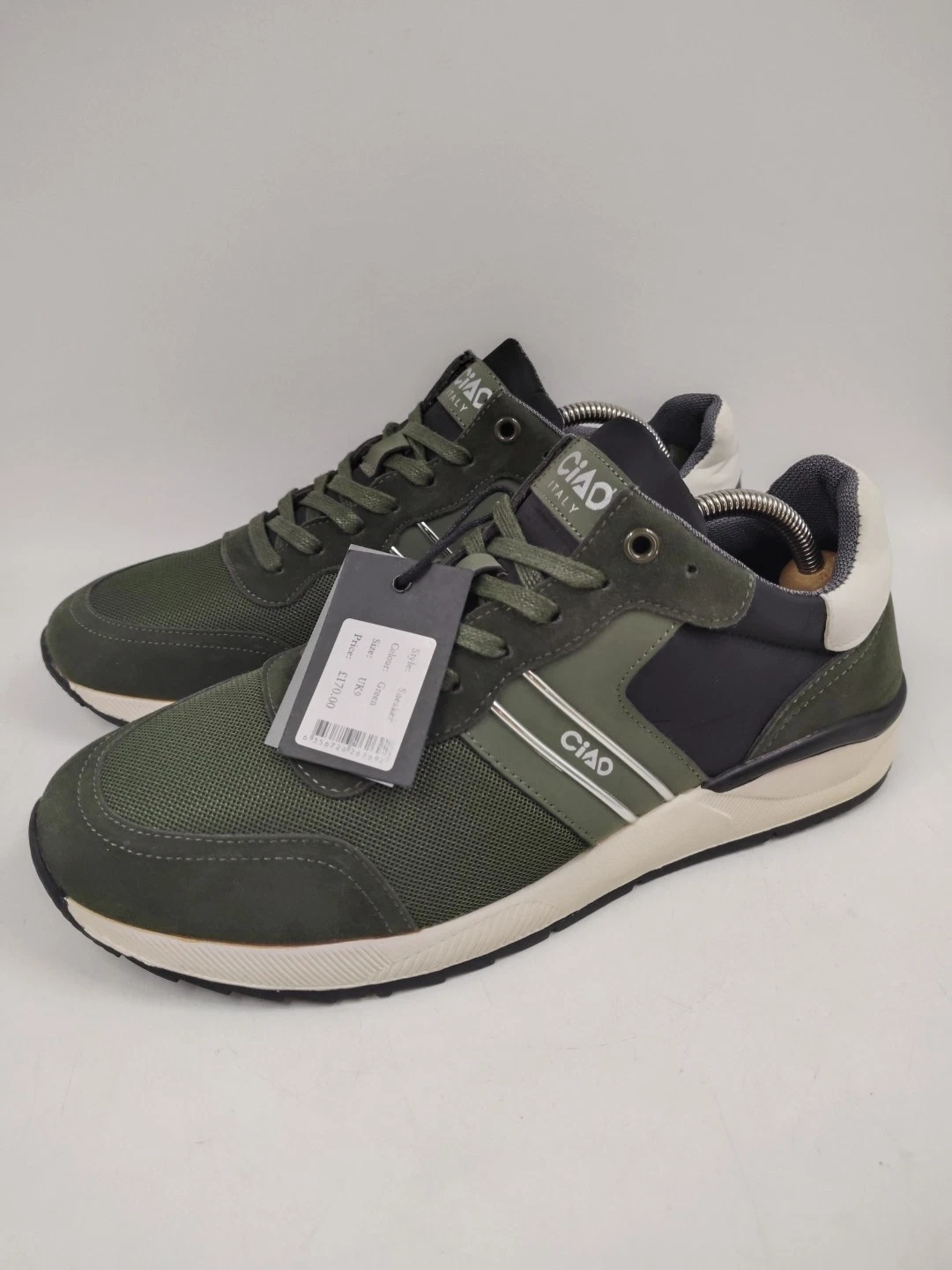 CIAO Sneaker Italy Men's Shoes Green Size US 10 UK 9 EU 43 New With Tags (Read!)