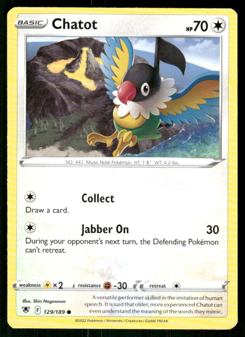 Chatot 129/189 Common Astral Radiance Pokemon Near Mint