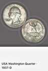 1937-D Washington 90% Silver Quarter, F-XF