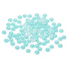 1000Pcs Flatback Pearls Beads, 6mm Flatback Pearls, Sky Blue