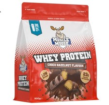 Muscle Moose Protein Powder 900g Choc Hazelnut - Muscle Gain Gym Supplement NEW 24.99 per kilo