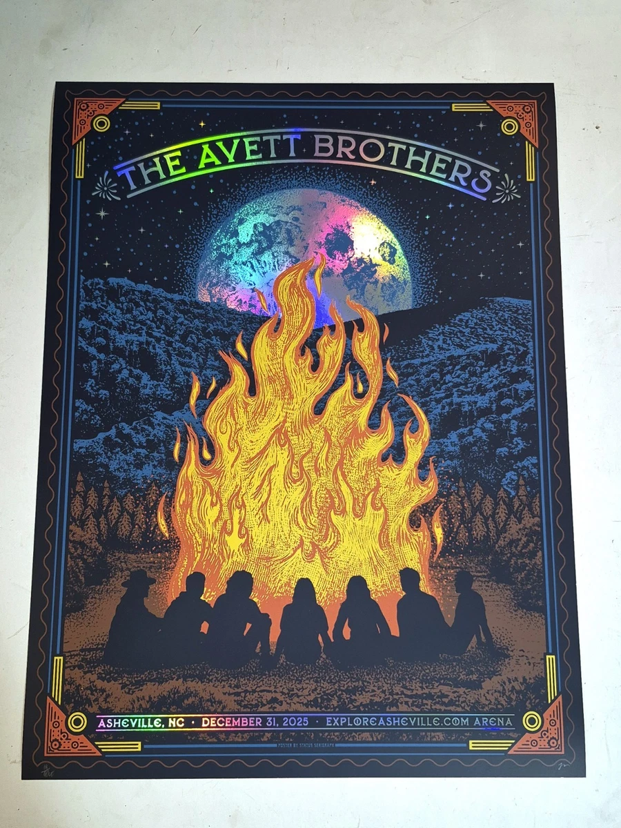 Affiche Officielle EMEK - The Avett Brothers - Ridgefield WA - Édition Limitée Signée - Neuf