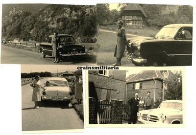 4x Orig. Foto Pkw Auto 1950'er ua Borgward Ford Taunus Schwarzwald