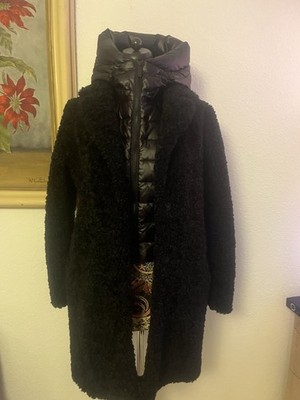 Bomboogie Odessa Teddy- Mantel Jacke Gr.2 /38/M Schwarz Wie Neu