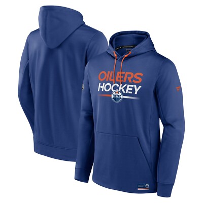 NHL Edmonton Oilers Hoody Poly Fleece POH Authentic Performance hooded Sweater