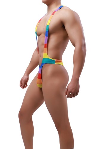 Mens Sexy Leotard Bodysuit Mesh Jumpsuits Freestyle Wrestling Leotard Thong M-XL - Picture 22 of 132