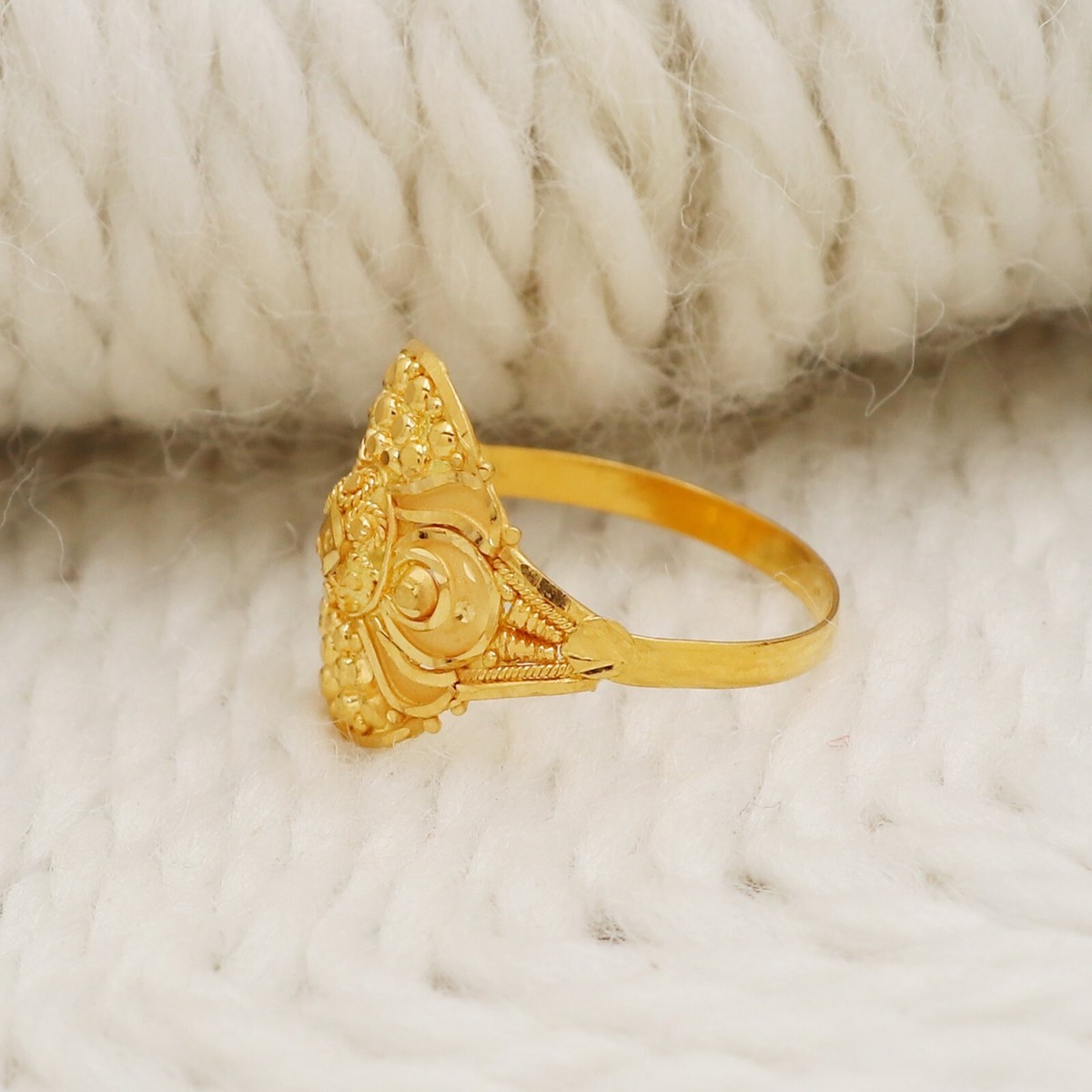 22k Yellow Gold Ring, 22K916 Fine Gold Handmade Ring for unisex or
