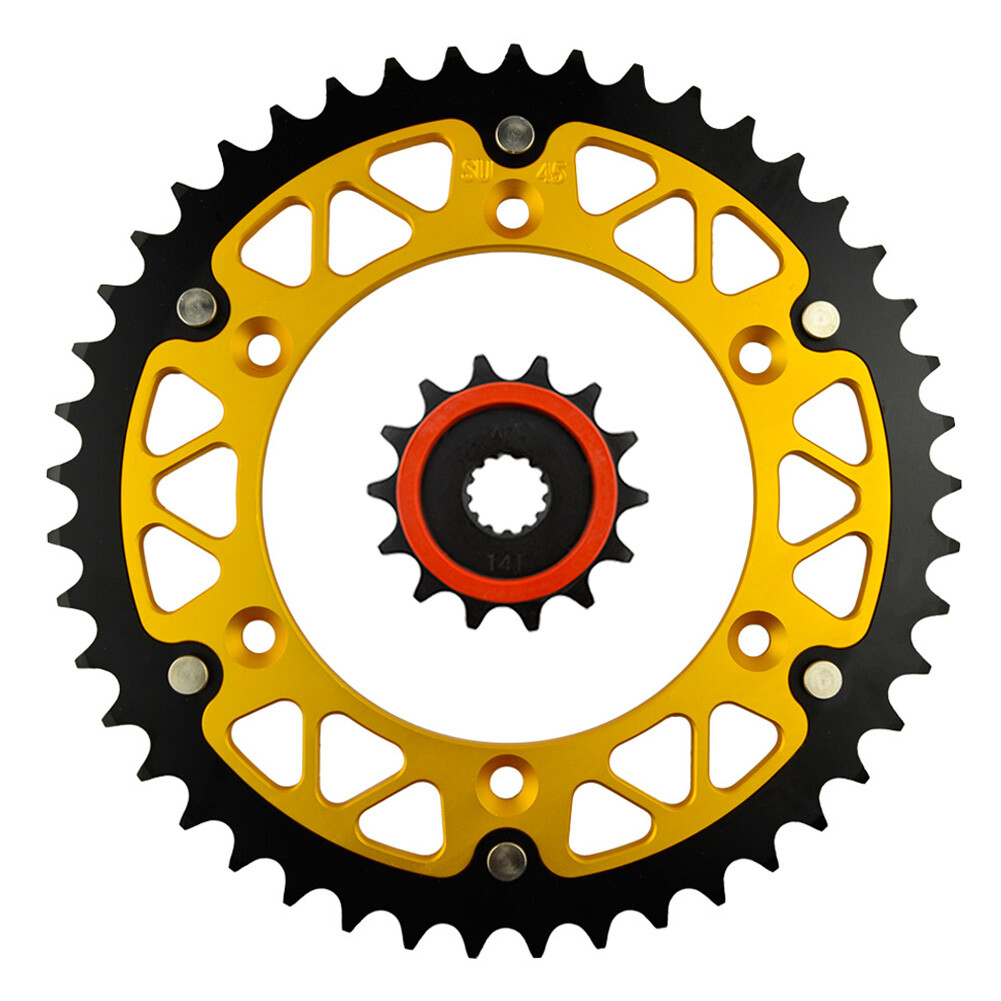 Front Rear Sprockets 14/45 Tooth For Suzuki DRZ400 E/S/SM 2001