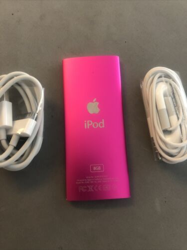 Apple iPod Nano 4th Generation Pink 8gb. New. NEW. NO PACKAGING. GENERIC CORD - Picture 4 of 5