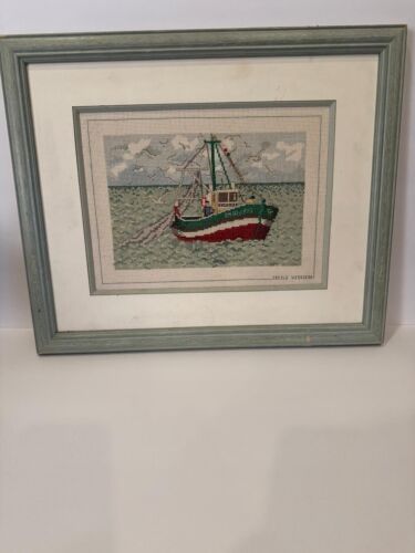 Cecile Vessiere Nautical Cross-Stitch Artwork – Framed - Picture 3 of 12