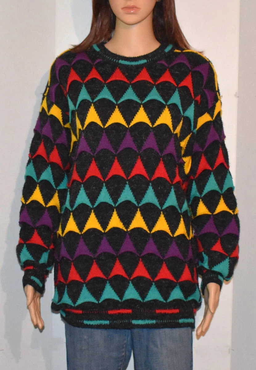 Color block top 80's sweater