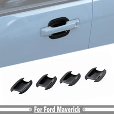 For Ford Maverick 2022-2025 Glossy Black Exterior Door Handle Bowl Cover Trim 4P