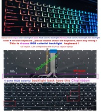 New for MSI GF62 GF62VR GF72 GS60 GS70 GT72 6QD US RGB Colorful Backlit Keyboard
